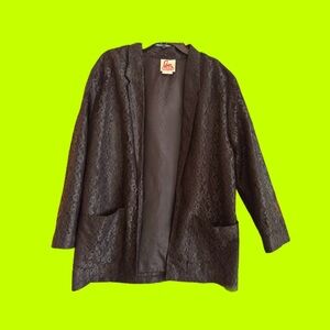 80’s Vintage Eber San Francisco small black lace blazer